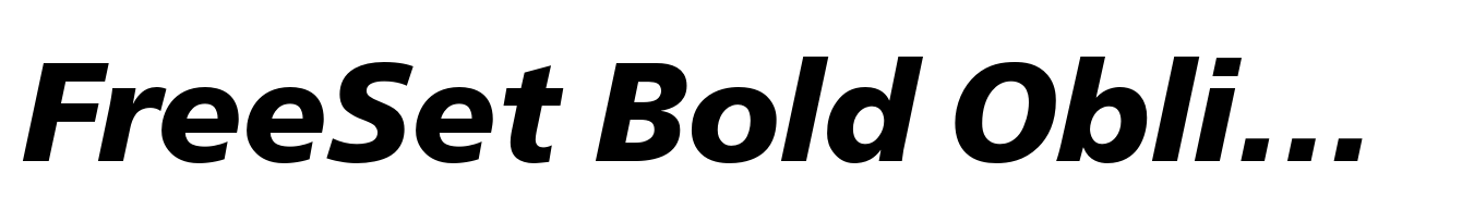 FreeSet Bold Oblique